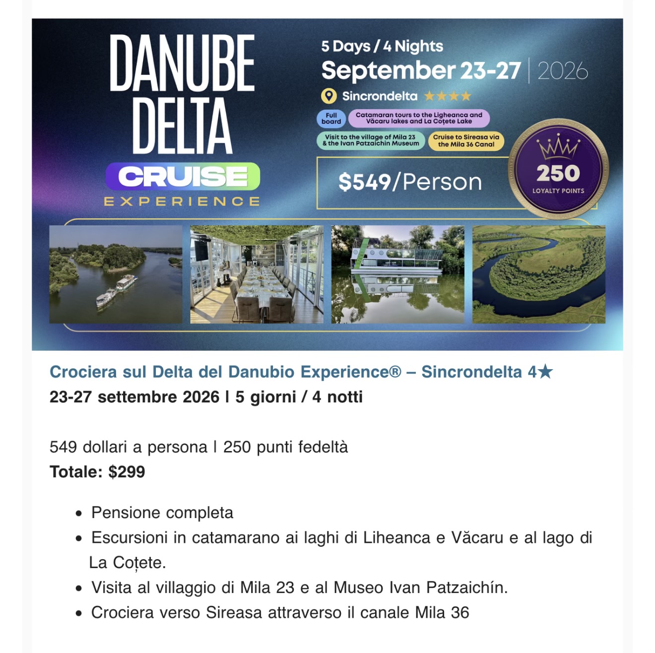 Danube Delta Cruise Experience
